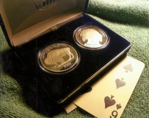 5oz SILVER round CHIEF RUNNING ANTELOPS & SILVER BUFFALO PROOF SET - Picture 1 of 4