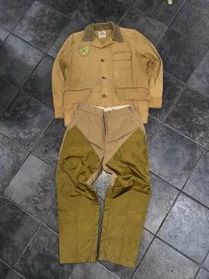 Vintage DUXBAK Hunting Canvas Jacket And Pants 50s/60s? Texas Parks And Wildlife - Image 1 of 4