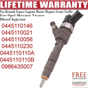 Diesel Injector For Renault Trafic 1.9 dCi Vauxhall Nissan 0445110021 0445110146 - Picture 1 of 11