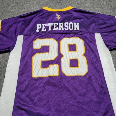 Camiseta Reebok Minnesota Vikings Niños Grande Púrpura Adrian Peterson Retro Juvenil  Foto 1 de 4