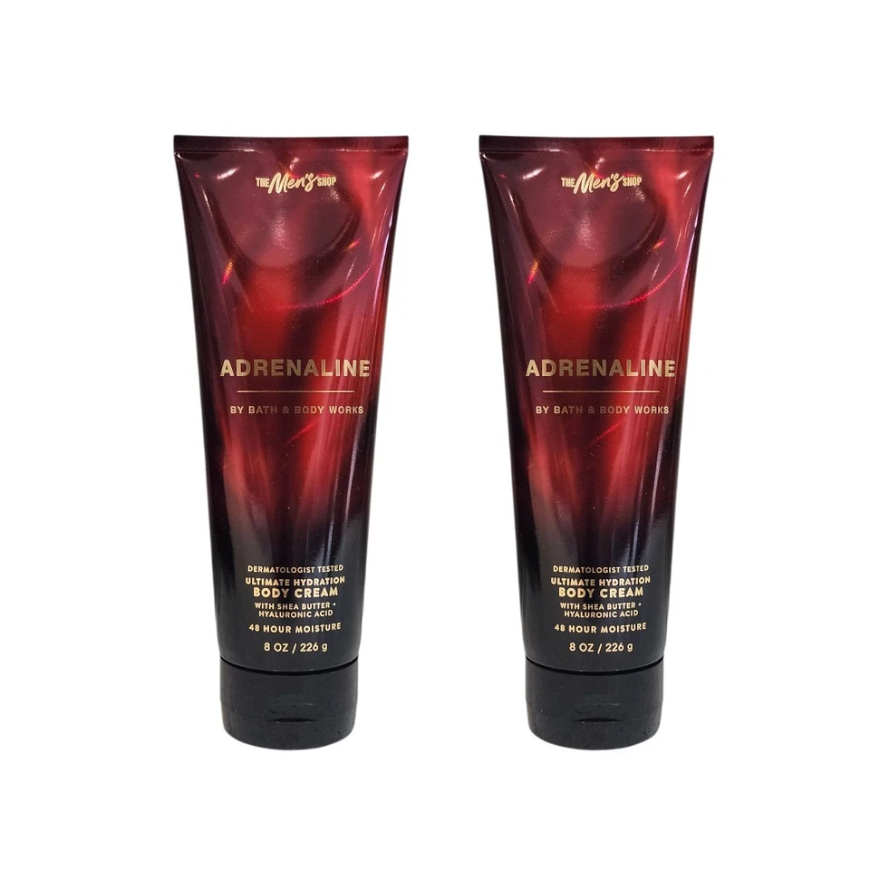 2 NEW Bath & Body Works Men's Adrenaline Ultimate Hydration Body Cream, 8 OZ - Image 1 of 1
