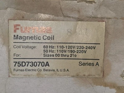 Furnas Magnetic Coil 75D7301A Series A - Image 1 of 2
