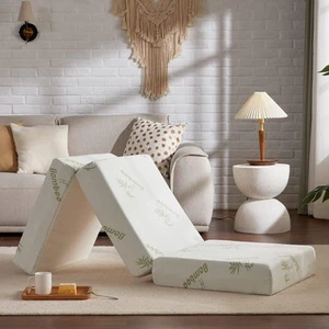Memory Foam Folding Mattress with Storage Bag, 4 Inch Foldable Mattress Trifo... - Picture 1 of 8