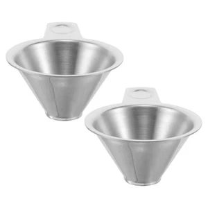  2PCS Mason Jar Funnel: Stainless Steel Wide Mouth Spice Funnels with Handles - Picture 1 of 12