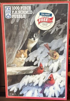 Birdwatchers FX Schmid 1000 Piece Jigsaw Puzzle Sealed Cats Birds Gift 90162 - Image 1 of 4