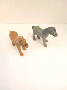 Lincoln Log Wild West Ranch Brown / Grey Horse Replacement Part Toys Lof Of 2 - Picture 1 of 8