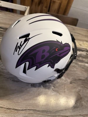 Willis McGahee Signed Auto Baltimore Ravens Full Sized Helmet W/COA Foto 1 de 3