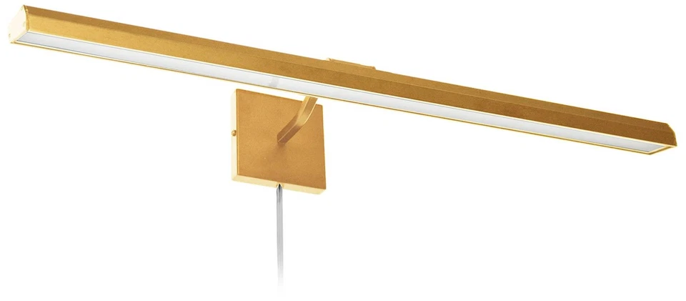 Luz LED enchufable de latón envejecido ancho Dainolite Blix 32" Foto 1 de 1