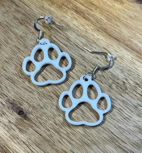 Paw Print Earrings (set of 2) 3D Printed Jewelry - Picture 1 of 7