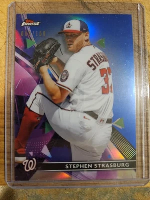 2021 Topps Finest - Stephen Strasburg #51 Blue Refractor /150 - Image 1 of 2