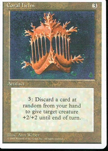 MAGIC THE GATHERING 4TH EDITION ARTIFACT CORAL HELM - Picture 1 of 1