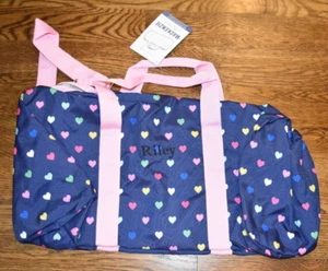 Pottery Scheune Kinder Mackenzie marineblaurosa Multiherzen große Seesack Riley neu mit Etikett - Bild 1 von 2