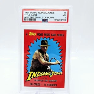 1984 Topps Indiana Jones Temple of Doom Title Card #1 PSA 7 - Picture 1 of 2