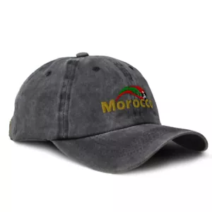 Soft Washed Baseball Cap Morocco Soccer World Cup Dad Hats for Men & Women - Picture 1 of 15