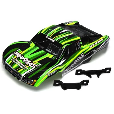 Traxxas Slash Green/Black Body with Front & Rear Clipless Lower Mounts 2WD/VXL - Image 1 of 4