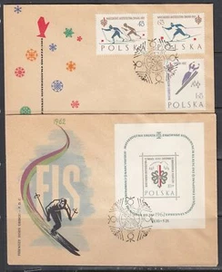 Polonia Scott 1046-9 FDC - Campeonato Mundial de Sking - Imagen 1 de 1