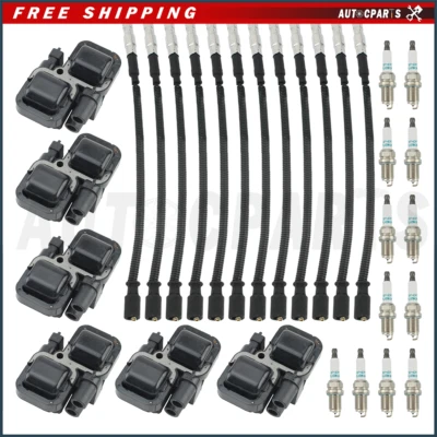For Mercedes-Benz C CL CLK ML Class UF359 Ignition Coil & Wireset & Spark Plug - Image 1 of 4