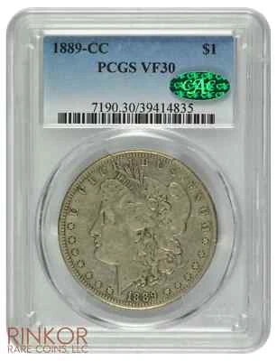 1889-CC $1 Morgan Dollar PCGS VF-30 CAC - Image 1 of 3