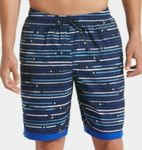 Nike Men's Americana Horizon Stripe 9" Swim Trunks - LARGE - NWT - MSRP$58.00 - Picture 1 of 4