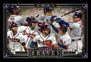 ATLANTA BRAVES WORLD SERIES CHAMPIONS GAMBLE EDICIÓN LIMITADA IMPRESIÓN GRANDE - Imagen 1 de 1