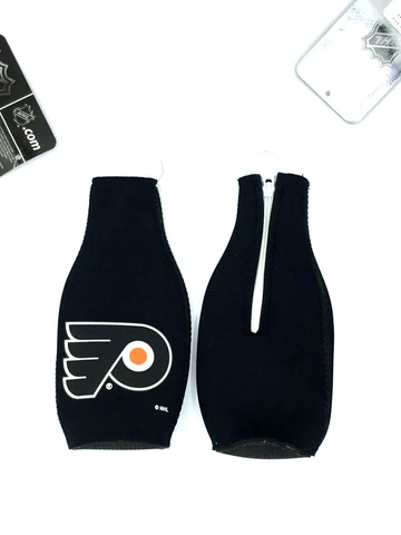 2 PK PHILADELPHIA FLYERS ZIPPERED BOTTLE KOOZIES COOLERS FREE SHIP Cover