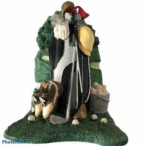 Golfers Delight Figi Graphics Book Ends Painted Plaster Velvet Underpad - Imagen 1 de 4