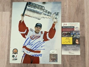 Nick Nicklas Lidstrom Signed 8x10 Photo File JSA COA 2002 Stanley Cup 02 Champs - Picture 1 of 3