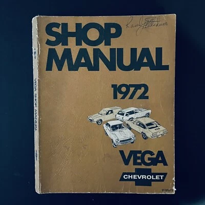 1972 Chevy Vega Vintage Original Shop Manual  Vintage 72 Chevrolet - Image 1 of 4