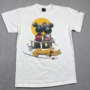 Vintage Disney T-Shirt Small Mickey & Minnie Puppy Love Norman Rockwell Art 90s