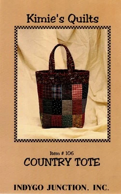 Country Tote Sewing Quilting Pattern by Kimie's Quilts for Indygo Junction 106 - Image 1 of 2