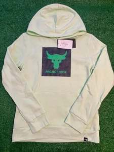 Under Armour Boys Project Rock Rival Fleece Hoodie Youth Large Green 1373628 - Picture 1 of 5