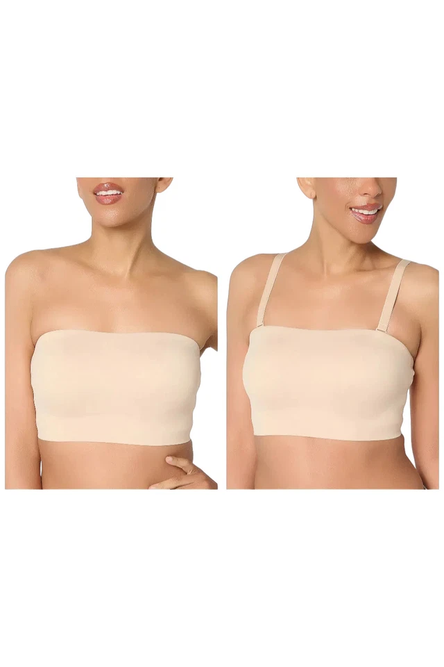 Breezies Women's Bonded 2-Pack Convertible Bandeau Beige/Beige - Image 1 of 1