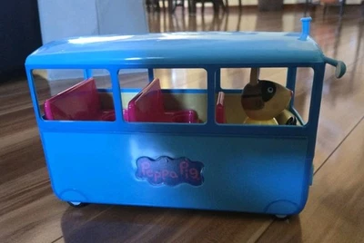 Figura de colección Peppa Pig Playset Blue Peppas School Bus Ms Rabbit Foto 1 de 4