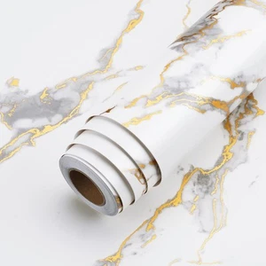 Thick White Marble Contact Paper for Countertops Waterproof Contact Paper Peel - Picture 1 of 8