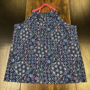 Tankini de natación Lands’ End Girls XL azul rosa floral océano espalda deportiva - Imagen 1 de 7