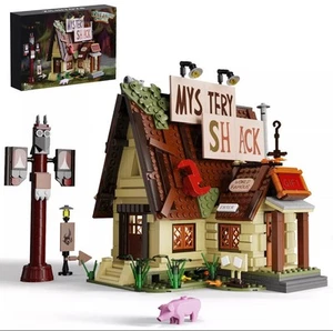 Juego de bloques de construcción de casa de gravedad arquitectura choza misteriosa ladrillo juguete regalo para adultos - Imagen 1 de 17