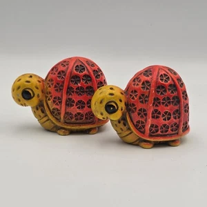 Salero y pimentero vintage años 70 psicodélico brillo cerámica tortugas Japón retro - Imagen 1 de 9