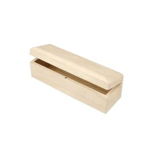 Naturholz Bleistiftbox 20 cm Aufbewahrung Dekorieren Magnet Holz kleines Schmuckstück Handwerk - Bild 1 von 1