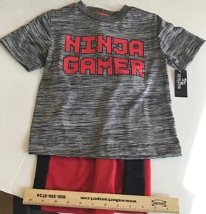 Video Game Boy's Size 4 or 7 Short Sleeve Shirt & Shorts Outfit Set  NINJA GAMER - Picture 1 of 8