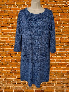 BNWT WOMENS WHITE STUFF SIZE UK 14 MID BLUE ORGANIC COTTON JERSEY DRESS RRP £69 - Picture 1 of 5