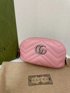 New Gucci GG Marmont key pouch Pink Japan - Picture 1 of 5