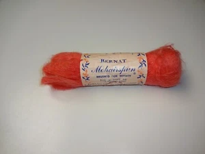 1 madeja vintage Bernat Mohairspun mohair cepillado/lana/nylon 1 onza rosa silvestre - Imagen 1 de 3