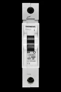 SIEMENS 6 AMP CURVE B 6kA MCB SCHUTZSCHALTER 5SX21 5SX2 - Bild 1 von 6
