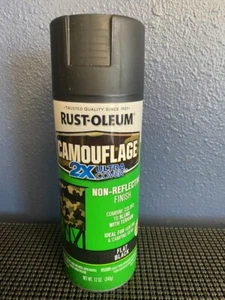 Rust-Oleum 12-oz Camouflage Spray Paint 2X Cover Flat Black - Picture 1 of 2