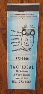 TAXI CAB: IDEAL TAXI (MATCHBOOK MATCHCOVER) -F24 - Picture 1 of 1