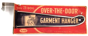 NOS! Vintage Bull Dog 9” Chrome Over the Door Garment Hanger for 1-3/8" Doors - Picture 1 of 7
