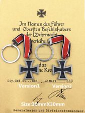 Mini German Iron Cross Medal Key Chain 1813 1939 Iron Cross Badge 30*30mm