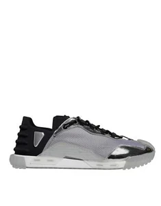 Dolce&Gabbana NS1 Men Silver Sneakers Nylon Lace Up Casual Trainer Shoes EUR 43 - Picture 1 of 8