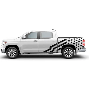 Side US flag graphics stickers decal compatible with Toyota Tundra - Picture 1 of 15