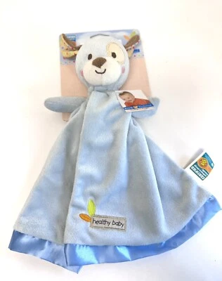 Manta Saludable Bebé Lovey Azul Satinado Borde Cachorro Amigable con el Asma Lunares ¡NUEVA! Foto 1 de 4
